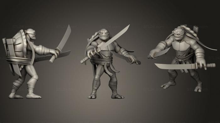 Figurines heroes, monsters and demons (Turtles, STKM_1562) 3D models for cnc